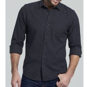 Untuckit Shirt Long Sleeve Black Twill Plaid